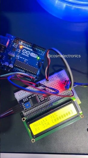Soil Moisture Sensor with Arduino UNO 💡 #cosmelectronics #soilmoisture #project #arduino #electronic