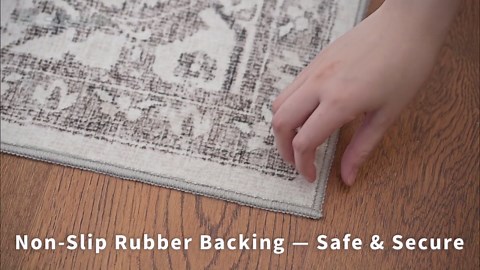 SIXHOME 6'x9' Area Rugs for Living Room Washable Rugs Carpet Vintage Traditional Rugs for Bedroom Dinning Room Office Soft Non Slip Large Area Rug Retro Home Decor Brick Red