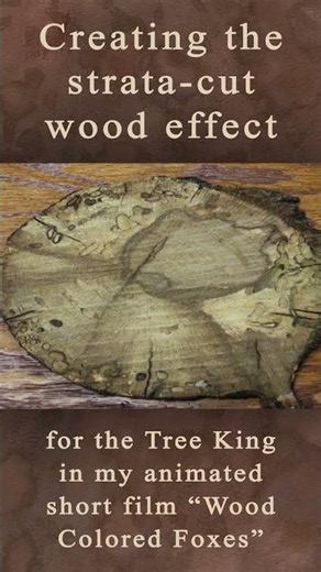 Wood strata-cut animation from a rotten log