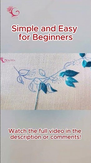 Super Easy Leaf and Flower Embroidery Tutorial for Beginners – Using Only Basic Stitches