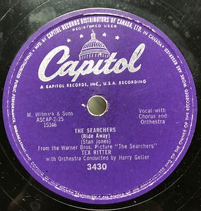 Tex Ritter - The Searchers (Ride Away) / Wayward Wind
