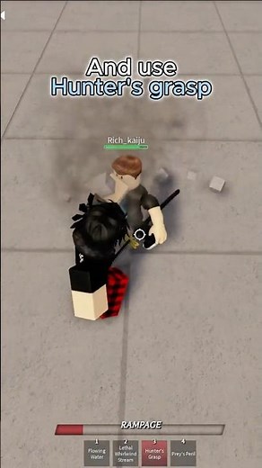 How to do Uppercut Hunter's grasp tech #tsb #roblox