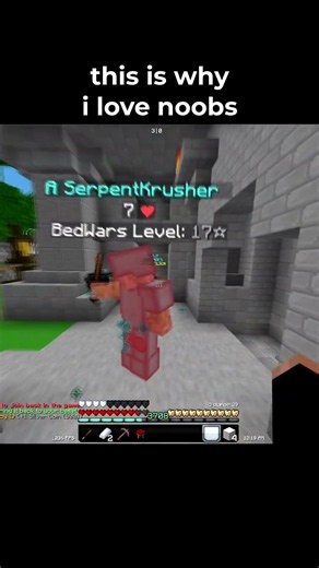 why i love bedwars noobs...