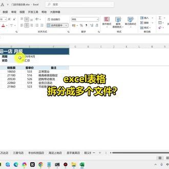 excel表格怎么把一个格的内容分成两个?excel表格拆分?excel表格拆分成多个独立表格?#excel操作技巧 #excel技巧 #excel实用技巧