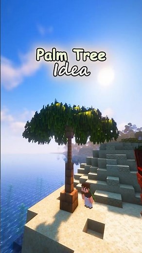 How to make a Simple Palm Tree in Minecraft Tutorial! #minecraft