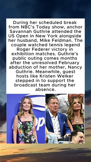 Savannah Guthrie Attends US Open Amid Break #SavannahGuthrie #TodayShow