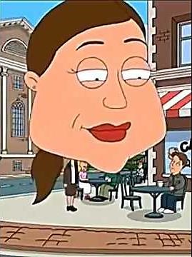 Minnie Driver’s head! (Family Guy)