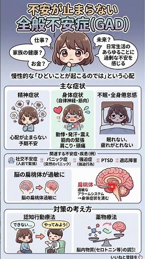 【不安が止まらない】それは性格ではなく「全般不安症（GAD）」かも？慢性的な心配と体に出る不調の正体を図解で徹底解説