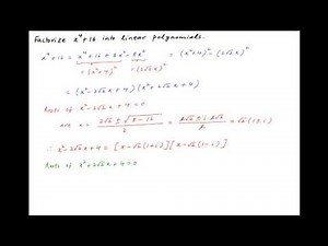 Factorize x^4 + 16 into linear polynomials.