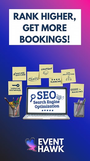 Ready to get more bookings from Google? Event Hawk’s SEO is designed to help your party rental business get found by the right customers at the right time. We turn clicks into confirmed bookings with effective, results-driven strategies. Book your FREE SEO audit now and start growing your business! #SEO #EventHawk #PartyRentalMarketing #BookingSuccess #LeadConversion #onlinegrowth #eventhawk | Event Hawk