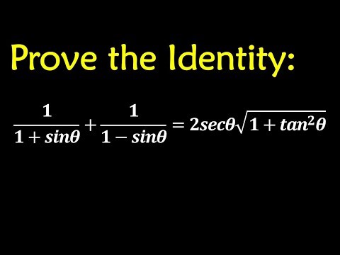 HOW TO PROVE THE TRIG. IDENTITY