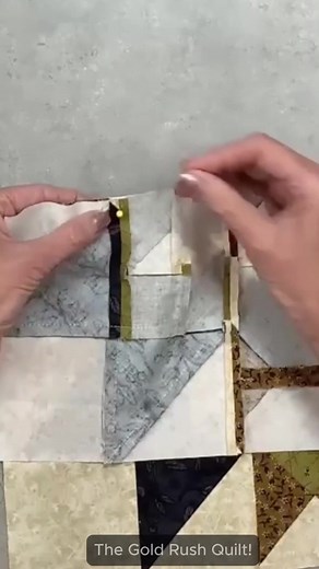 The Gold Rush Quilt: A Timeless Craft! This stunning quilt, inspired by the historic Gold Rush, features intricate patterns and vibrant colors. Each block is skillfully arranged on point, creating a dynamic visual effect that captures the spirit of adventure. Quilters cherish this project for its blend of tradition and creativity while celebrating a pivotal moment in history. 🪡✨ 🛒🔗 Want to learn more about Teaching, Products, and our Premium Club? Click here: 🌐 linktr.ee/jodibarrows | Square