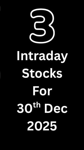 3 Intraday Stocks for Today 📈 | 30th Dec 2025 | Market Crow #stockmarketindia