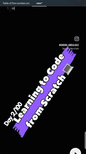 Day 2/100 #codingonphone #cplusplus #codingjourney #engineering #facelesscreator #programming #study