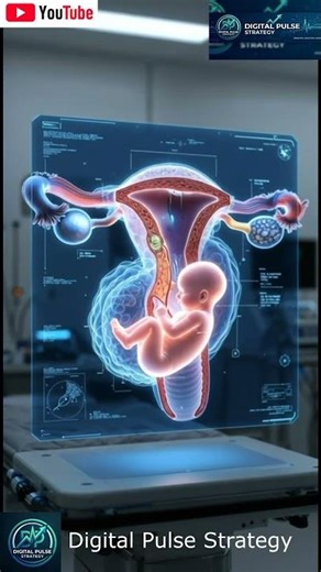 High Tech Medical Visualization of Pregnancy at 38 Weeks