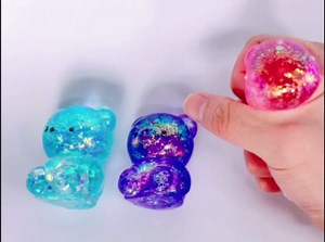 ZTATU Bear Squishy Toys Stress Balls for Adults (1PCS) Squeeze Stress Ball Squishy Fidget Toys, Squishy Sugar Ball Stress Relief Toy Party Favors for Kids, Sensory Toys for Autistic Children