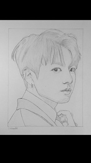 Jungkook Drawing - BTS Art Sketch Tutorial