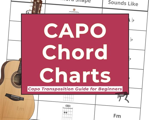 Guitar Capo Chord Chart: Easy Transposition Guide (PDF Download) - Etsy