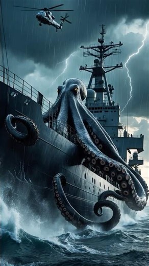 Trapped by the Kraken 🐙🌊⚡ #kraken #Ocean