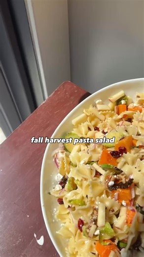 60K views · 12 shares | new! fall harvest pasta salad! all of the fall flavors mixed together to make your new favorite pasta salad. and it would be so good with some chicken or sausage, or just eat it up as is. Comment ‘recipe’ to get this recipe directly to your inbox! https://www.erinliveswhole.com/fall-pasta-salad-recipe/ #pastasalad #dinner #fallrecipes #fallharvest #fallfoods #saladinspo #pastapasta #dinnerinspo #dinnerathome #cookingreels #foodinspo | Erin Lives Whole | Facebook