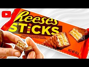Reese's Sticks | Wafer, Peanut Butter, Chocolate | ASMR Presentation & Opening | Sweets Food Facts