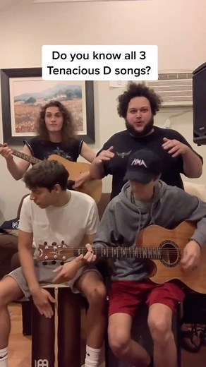 AMH on Instagram: "➤ Do you know all 3 Tenacious D songs? 樂 ➤ Make sure to follow @amhband to never miss a new video! 落 ——————————————————————— #tiktok #reelsmemes #reels #tiktokviral #tiktoks #humor #amh #band #amhband #music #viral #meme #rocknroll #rockmusic #comedy #acousticguitar #acoustic #jackblack #kickapoo #pickofdestiny #jb #kylegass #tenaciousd #tribute #masterexploder"