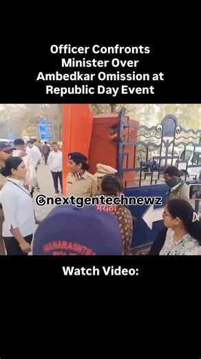 NextGenTechNews on Instagram: "During Monday’s 77th Republic Day celebrations, Maharashtra Minister Girish Mahajan hoisted the flag and gave a speech referencing Constitution-linked leaders but omitting Ambedkar, prompting Jadhav to interrupt and accuse him of erasing the Constitution’s architect due to casteism. She declared she wouldn’t apologize even if suspended, ending with ‘Jai Bhim,’ before officers briefly detained and released her. Mahajan called it an oversight, expressed regret, and s