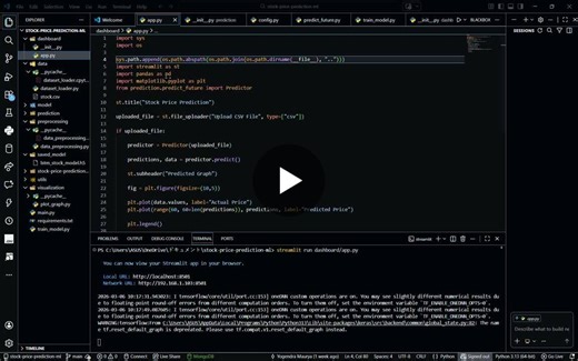 #machinelearning #artificialintelligence #deeplearning #python #datascience #stockprediction #lstm #streamlit #btechprojects #aiprojects | Yogendra maurya