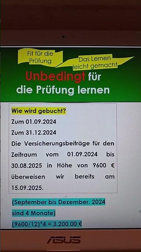 Wichtige Begriffe aus HGB, Aktive Rechnungsabgrenzung mit Beispiel