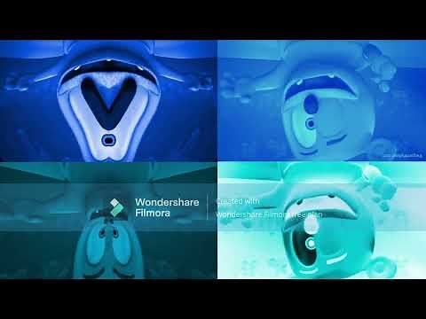 Gummy Bear Song HD (Four Upside Down+Blue Version At Once)