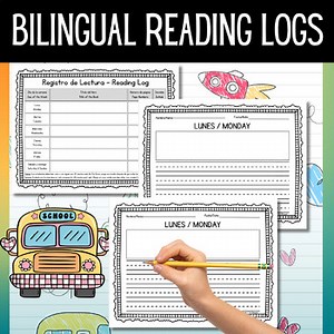 Dual-language Reading Log Homework with Response Sheet for Kinder and First