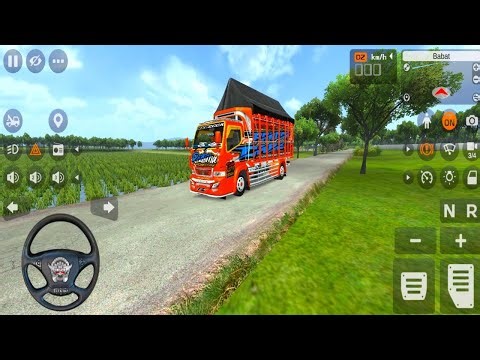 Truck Oleng Telolet Canter Terpal Angkut Penumpang - Mobil Balap Simulator Android Gameplay