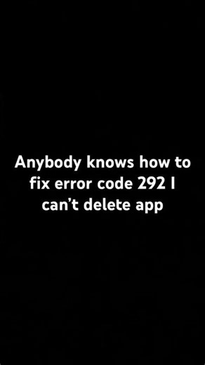 How do I fix error code 292