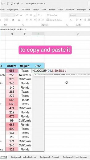 How to use approximate match with Xlookup in Excel! #excel #xlookup #spreadsheets