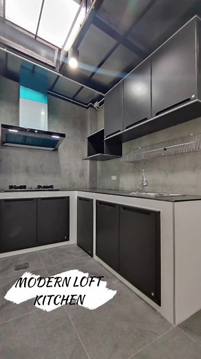 modern loft kitchen design #ต่อเติมห้องครัว #ผู้รับเหมาต่อเติมบ้าน #รับเหมาต่อเติม | The One House รับเหมาต่อเติมครบวงจร งานห้องครัว หลังคา