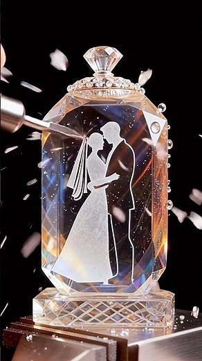 Golden Memroy: Crystal Lovers ASMR — Rumi × Jinu Wedding Cut, Lapidary Whisper Remix #shorts