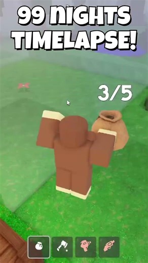 99 Nights Timelapse! The alien gear runs out so quickly! #99nightintheforest #roblox #timelapse