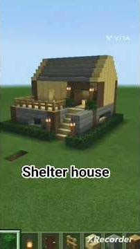 shelter house in Minecraft #minecraft #tutorial