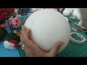 Bolas de natal em patchwork embutido