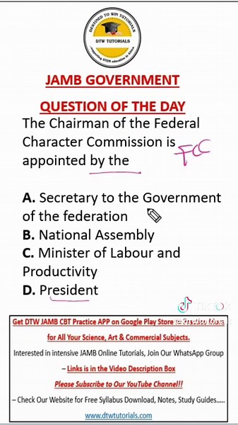 JAMB Government Question of the Day #jamb #jamb2025 #jambgovernment #dtwtutorials