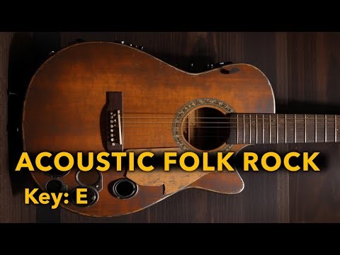 Beautiful Folk Rock Guitar Backing Track | Key: E