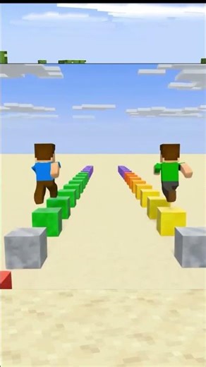 Steve JJ Mikey first race #minecraft #minecraftshorts #animation #cute