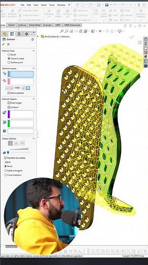 Warped (non-uniform) Deform | SOLIDWORKS #solidworks #solidworks2023