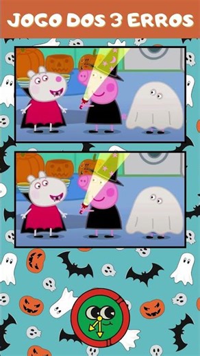 🎃 Peppa Pig: Encontre os 3 Erros de Halloween! 👻