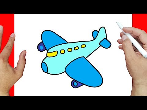 como dibujar un avion facil paso a paso | Dibujos fáciles
