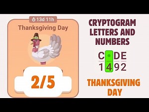 Cryptogram Thanksgiving Day Event Solution | Chapter 2/5