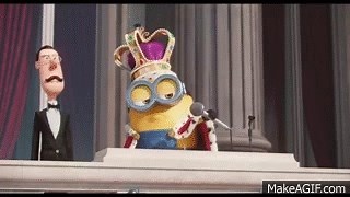 Minion mic drop on Make a GIF
