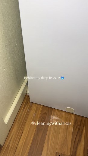 ENJOY!💕 deep cleaning behind my deep freezer! I was expecting it to be worse. 😬 hope you all are enjoying yalls day!!🥰 #clean #cleaning #deepclean #deepcleaning #dirty #asmr #cleanliving #cleaningmotivation {10:53am} | Cleaningwithalexis