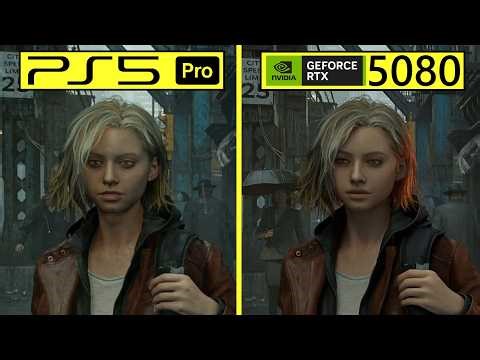 Resident Evil Requiem PS5 Pro vs PC RTX 5080 Path tracing Graphics Comparison