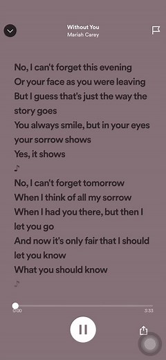 Mariah Carey Without You Song Lyrics